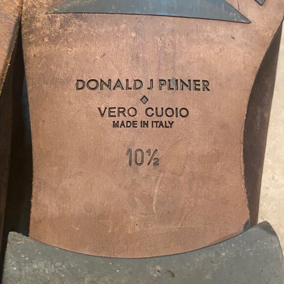 Donald Pliner Rex Brown Nubuck Slip-On 10.5 Men's Dress Shoes - Picture 7 of 9